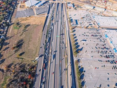 I-820 between Rufe Snow Dr. and Iron Horse Blvd. looking west