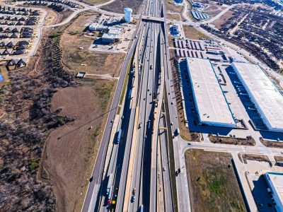 I-820 between Beach St. and Haltom Rd. looking east 
