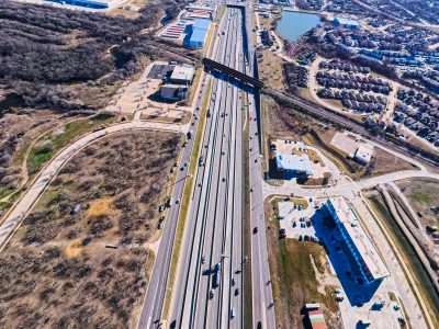 I-820 between Haltom Rd. and Denton Hwy. 377 looking east