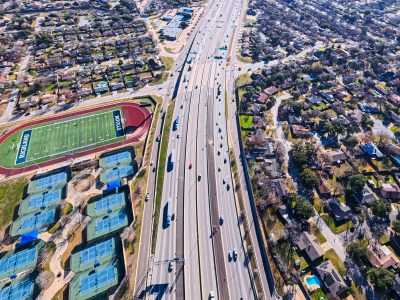 I-820 at Holiday Ln. looking east