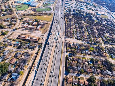 SH 121/183 at Norwood Dr. looking east