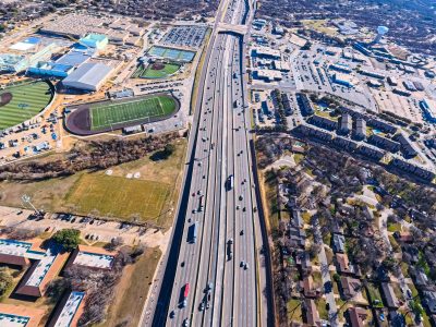 SH 121/183 between Norwood Dr. and Brown Trail looking east