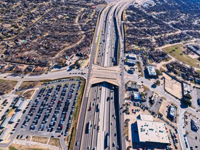 SH 121/183 at Brown Trail looking east