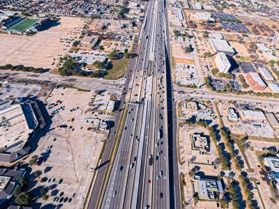 SH 121/183 at Central Dr. looking west