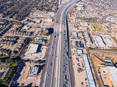 SH 121/183 at Forest Ridge Dr. looking west
