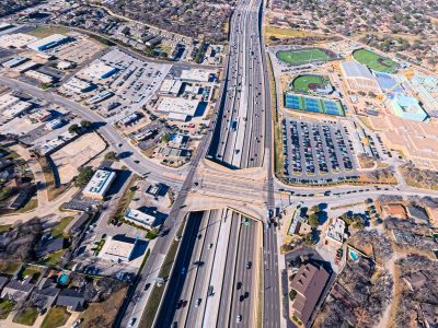 SH 121/183 at Brown Trail looking west