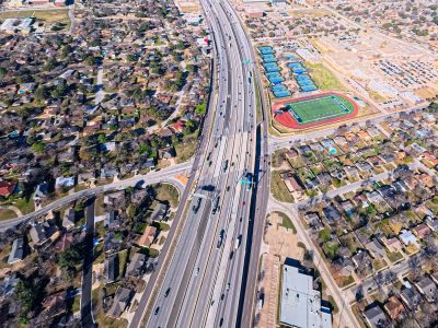 I-820 at Holiday Ln. looking west