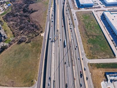 I-820 between Beach St. and Haltom Rd. looking east
