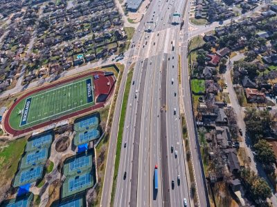 I-820 at Holiday Ln. looking east