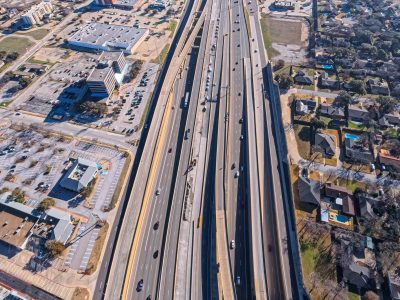 SH 121/183 between Bedford Euless Rd. and Precinct Line Rd. looking east