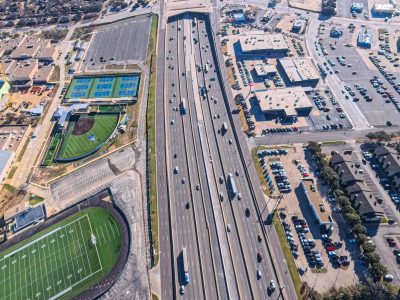 SH 121/183 between Norwood Dr. and Brown Trail looking east