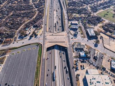 SH 121/183 at Brown Trail looking east