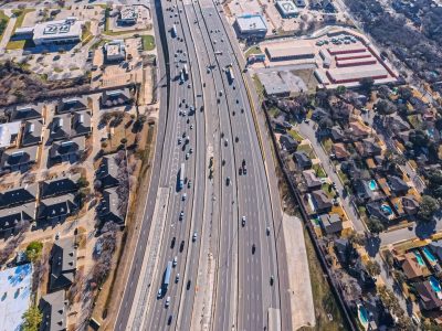 SH 121/183 between Bedford Rd. and Forest Ridge Dr. looking east