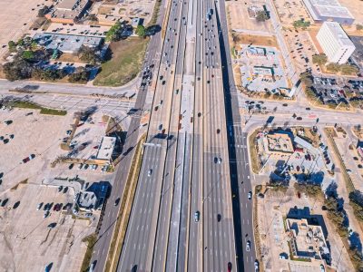 SH 121/183 at Central Dr. looking west