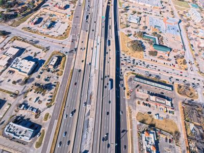 SH 121/183 at Precinct Line Rd. looking west