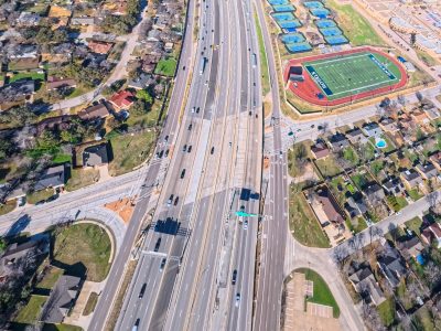 I-820 at Holiday Ln. looking west