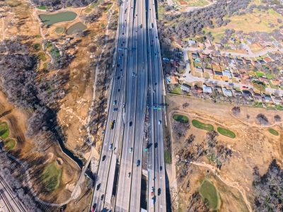 I-820 between Iron Horse Blvd. and Denton Hwy. 377 looking west