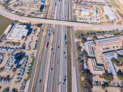 I-820 at Riverside Dr. looking west