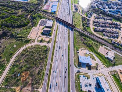 I-820 between Haltom Rd. and Denton Hwy. 377 looking east