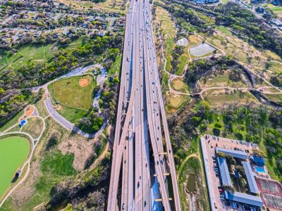 I-820 between Denton Hwy. 377 and Iron Horse Blvd. looking east