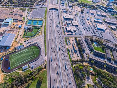 SH 121/183 between Norwood Dr. and Brown Trail looking east