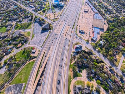 SH 121/183 at Bedford Rd. looking east