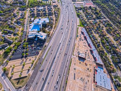 SH 121/183 between Bedford Rd. and Forest Ridge Dr. looking east