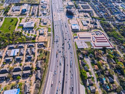SH 121/183 at Forest Ridge Dr. looking east