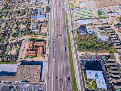 SH 183 between Westpark Way and Industrial Blvd. (FM 157) looking west