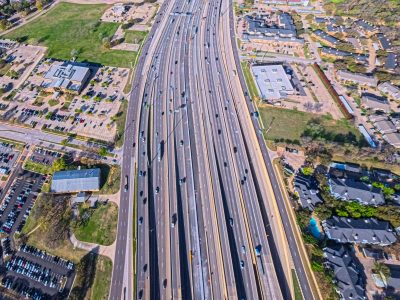 SH 121/183 just west of the SH 121/183 split looking west