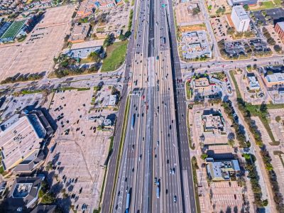 SH 121/183 at Central Dr. looking west