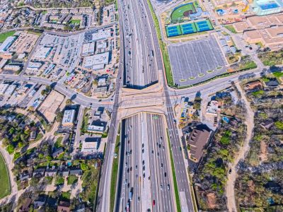 SH 121/183 at Brown Trail looking west