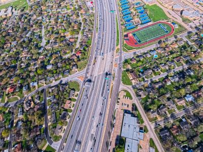 I-820 at Holiday Ln. looking west