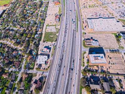 I-820 between Holiday Ln. and Rufe Snow Dr. looking west