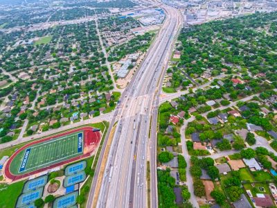 I-820 at Holiday Ln. looking east