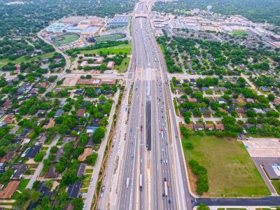 SH 121/183 at Norwood Dr. looking east