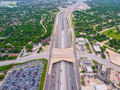 SH 121/183 at Brown Trail looking east