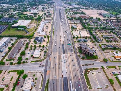 SH 121/183 at Forest Ridge Dr. looking east