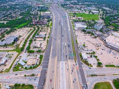 SH 121/183 at Central Dr. looking east