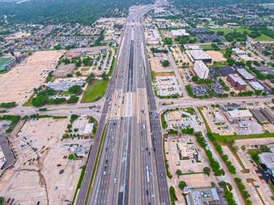 SH 121/183 at Central Dr. looking west
