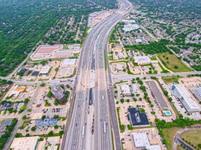 SH 121/183 at Forest Ridge Dr. looking west