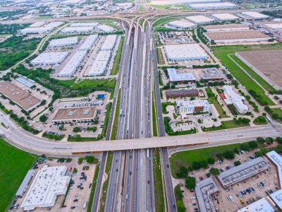 I-820 at Riverside Dr. looking west