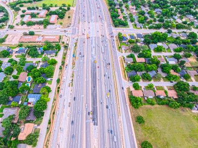 SH 121/183 at Norwood Dr. looking east