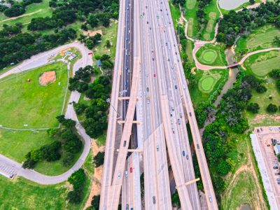 I-820 between Denton Hwy. 377 and Iron Horse Blvd. looking east