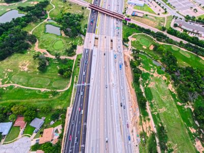 I-820 between Denton Hwy. 377 and Iron Horse Blvd. looking east