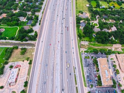 SH 121/183 between Precinct Line Rd. and Hurstview Dr. looking east