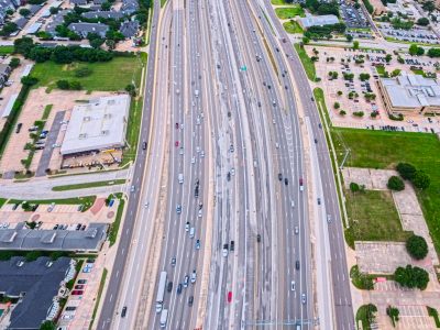 SH 121/183 between Central Dr. and the SH 121/183 split looking east