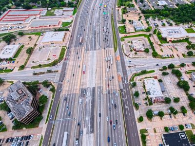 SH 121/183 at Forest Ridge Dr. looking west