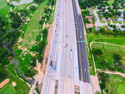 I-820 between Iron Horse Blvd. and Denton Hwy. 377 looking west