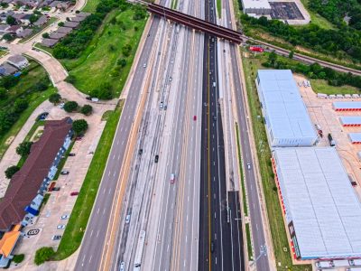 I-820 between Denton Hwy. 377 and Haltom Rd. looking west